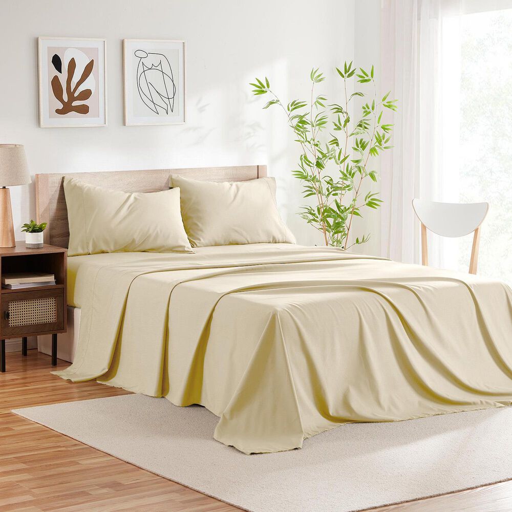 Sanders Collection Premium Bamboo 4-Piece Queen Sheet Set in Cream, , large
