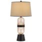 Cal Lighting Sesto Glass Table Lamp in Frosted Glass and Black, , large
