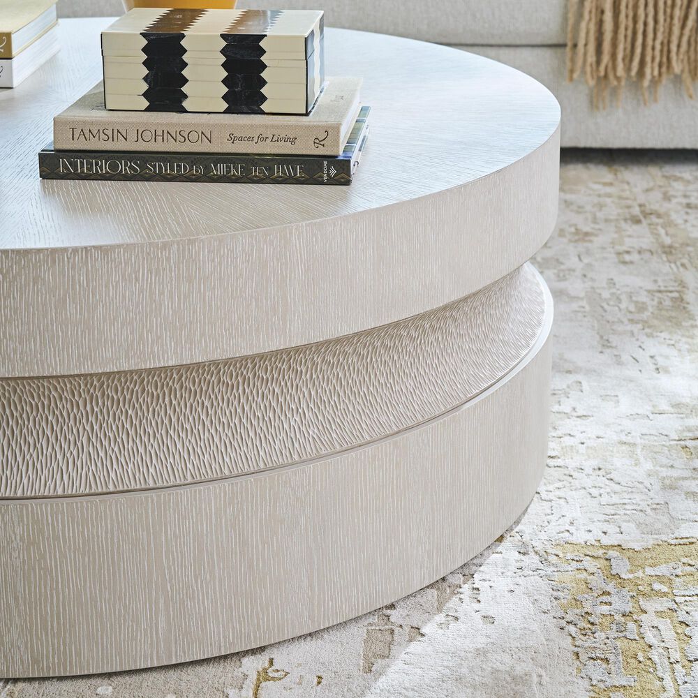 Lexington Home Brands Copa Cabana Bianca Round Cocktail Table in Sea Mist, , large