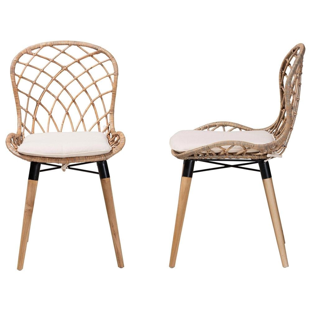 Baxton Studio Sabelle Side Chair in Natural Brown and Greywashed (Set of 2), , large