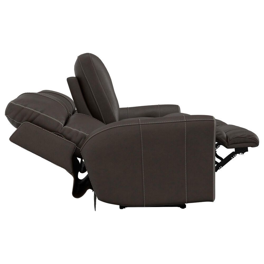 Catnapper Fredda Power Reclining Console Loveseat with Power Headrests in Coffee, , large