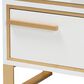 Baxton Studio Giolla 2-Drawer End Table in White and Gold, , large