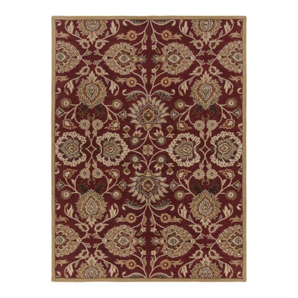Surya Caesar CAE-1061 8" x 11" Burgundy/Mocha Area Rug, , large