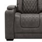 Signature Design by Ashley HyllMont Power Recliner with Power Headrest in Gray, , large