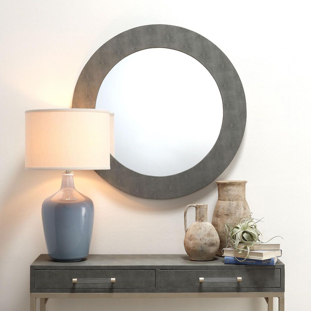 Splendor Living Kain Console Table in Grey and Brushed Champagne, , large