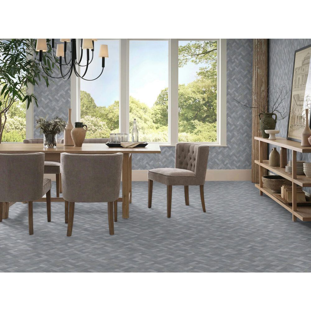 Shaw Eterna Como Bardiglio 10.25" x 12.5" Natural Stone Mosaic Sheet, , large
