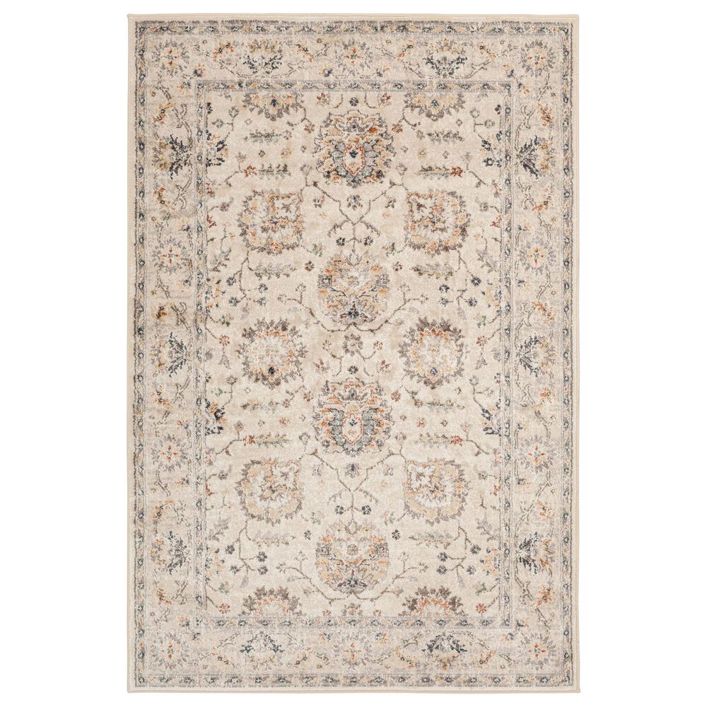 Central Oriental Minerva Roan 5" x 7"3" Alabaster and Storm Area Rug, , large