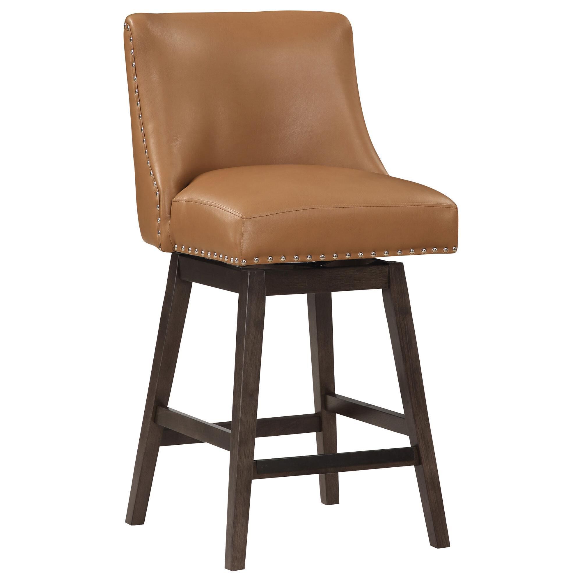 OSP Home Granville 26 Swivel Counter Stool in Camel NFM