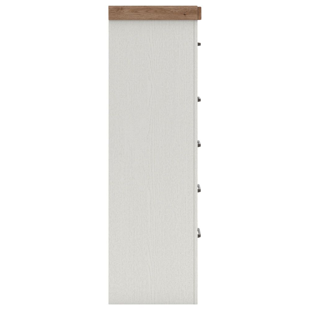 Ashley Savonport 5 Piece Twin Storage Bedroom Set in White and Brown, , large