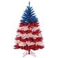 The Gerson Company 5" Patriotic American Tree with White Light in Red, White and Blue, , large