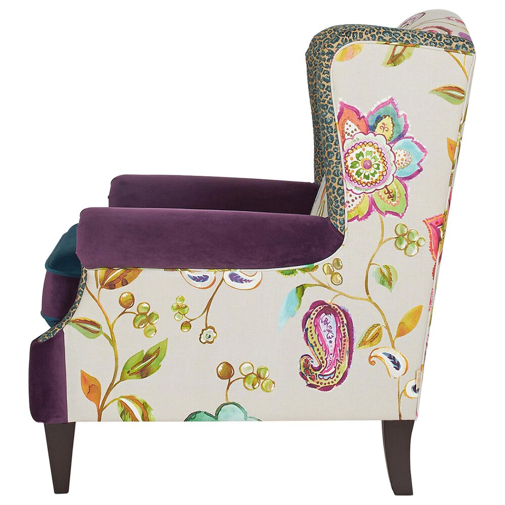 Jennifer Taylor Home Anya Arm Chair in Navy Blue, Purple, Red, Taupe and Green, , large
