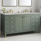James Martin Vanities Chicago 60" Double Bathroom Vanity in Smokey Celadon with 3 cm Eternal Jasmine Pearl Silestone Top, Rectangular Sinks and FreePower Wireless Charger, , large