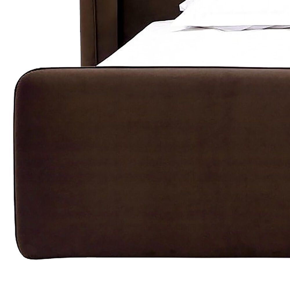 37B Bacall Velvet Upholstered Wingback Platform Bed in Cola, , large