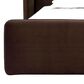 37B Bacall Velvet Upholstered Wingback Platform Bed in Cola, , large