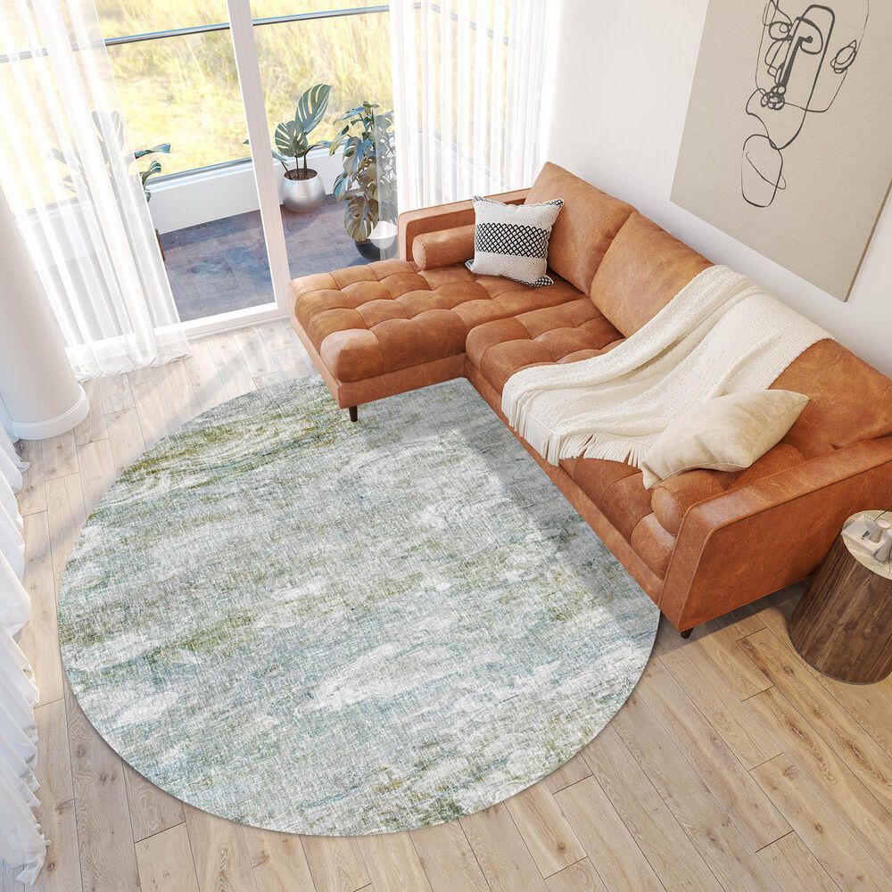 Dalyn Rug Company Boca BO3 Seafoam 8&#39; Round Area Rug, , large