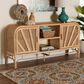 Baxton Studio Carabella 2-Door Rattan Storage Cabinet in Natural, , large
