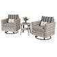 HOMLUX 3-Piece Outdoor Conversation Set in Dark Gray Stripes, , large