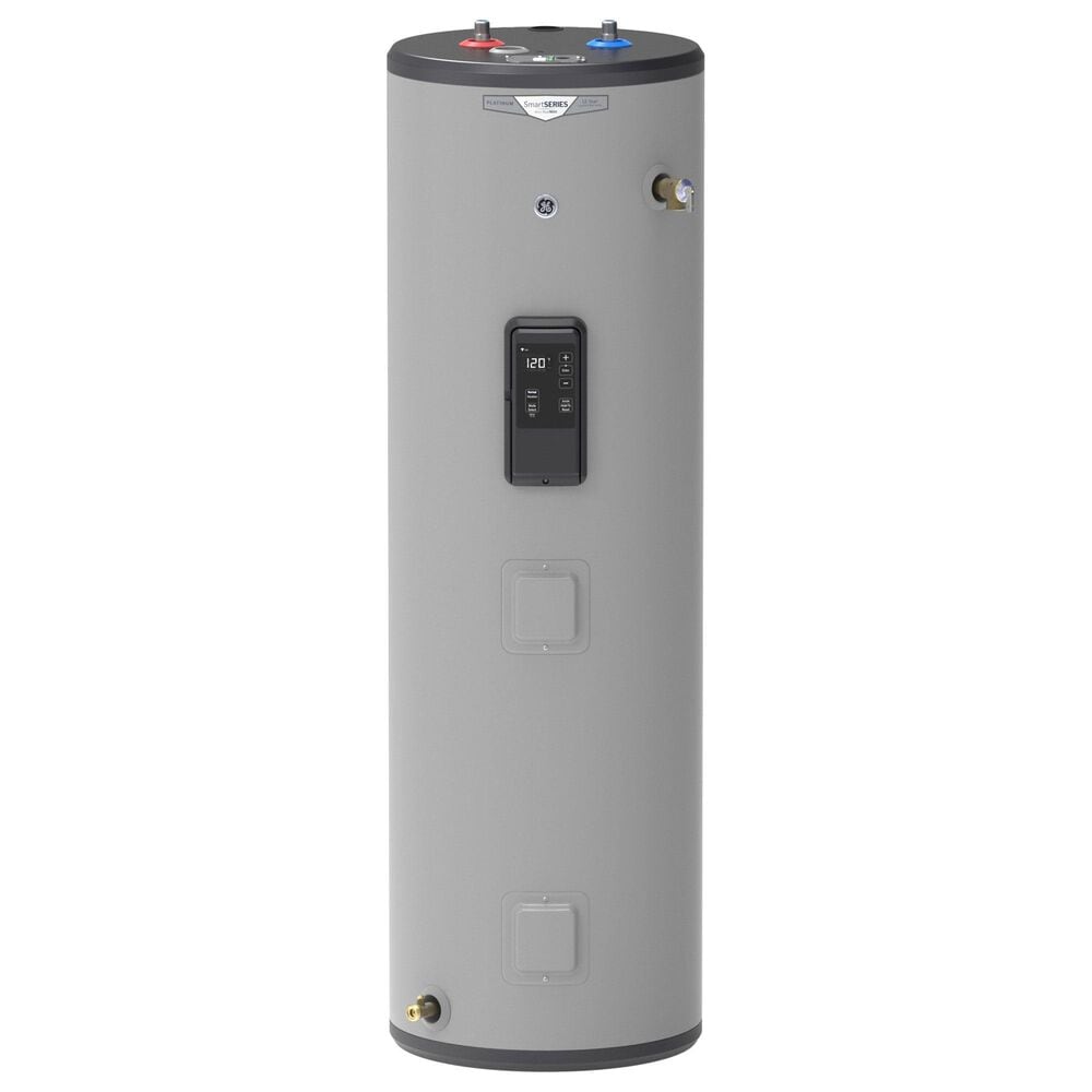 GE Appliances 40-Gallon Smart Tall Electric Water Heater with Anode Sensing in Gray, , large