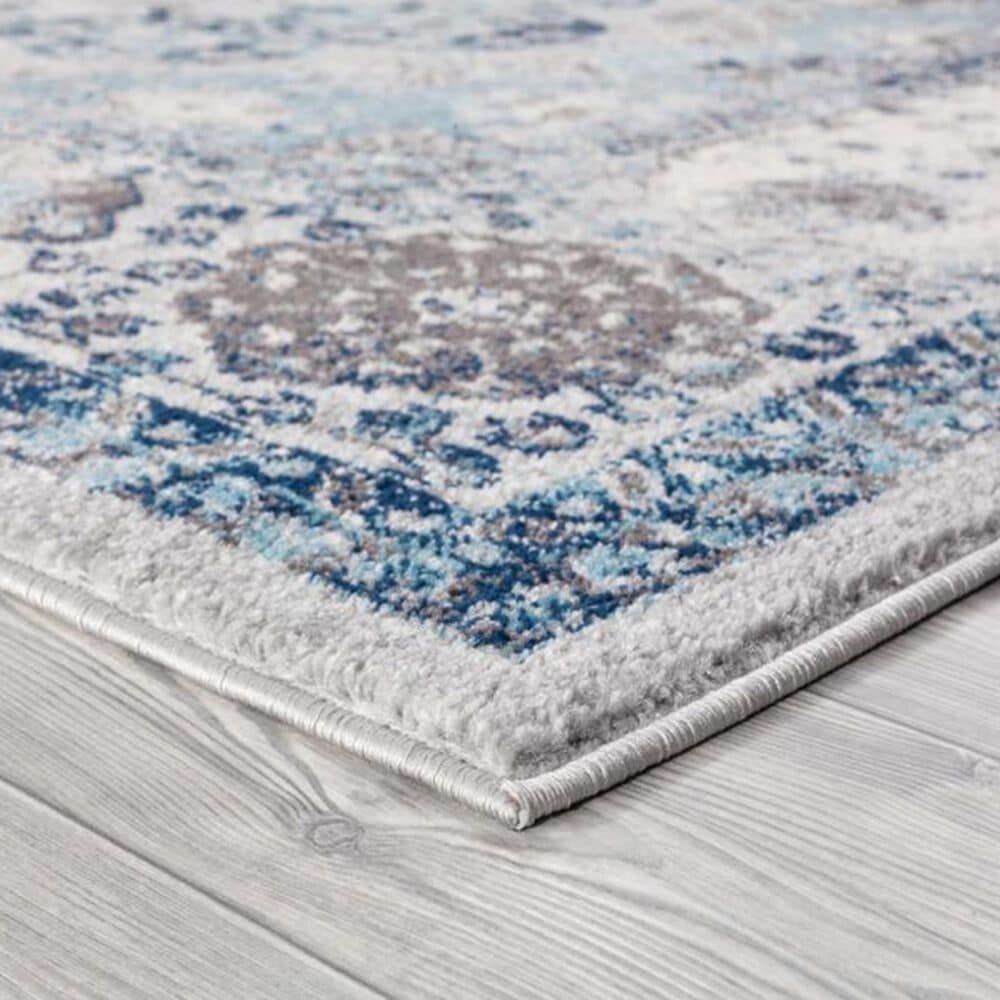 Amer Rugs Alexandria 7&#39;9&quot; x 9&#39;9&quot; Gray and Sea Blue Area Rug, , large