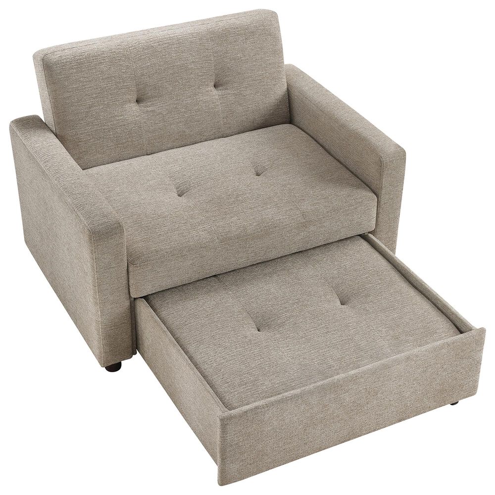 Steve Silver Convertible Sleeper Chair in Tan, , large