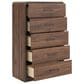 Ashley Fortlorn 5-Piece King Bedroom Set in Walnut Brown with LED Light, , large