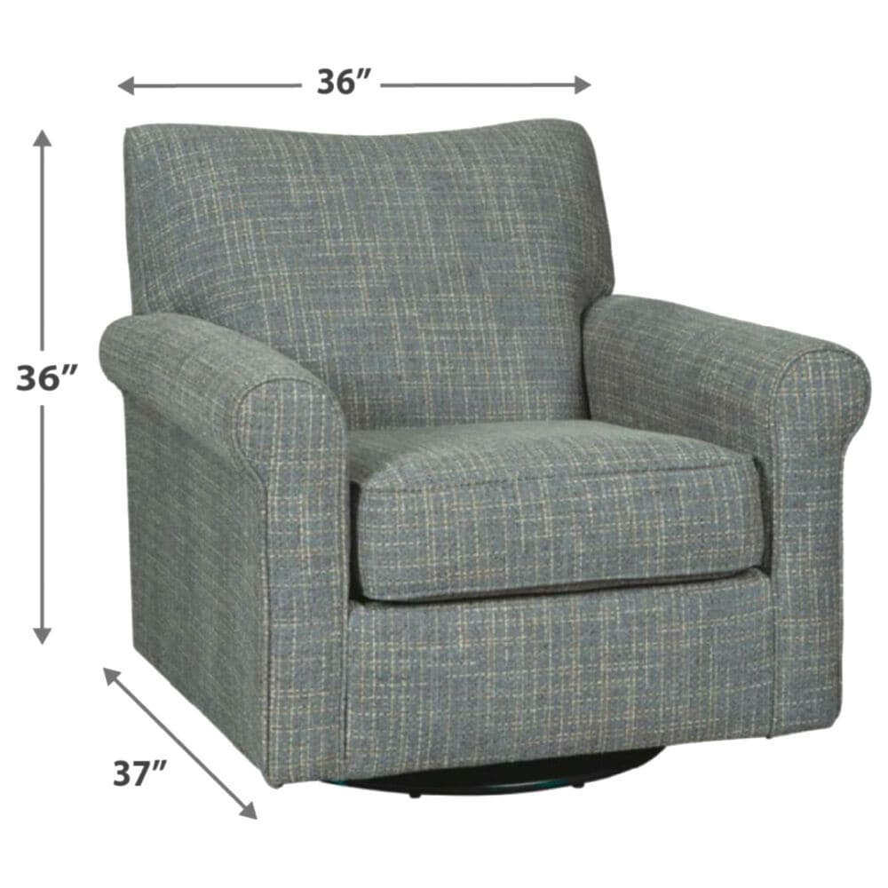 Ashley Renley Swivel Glider Accent Chair in Ash, , large
