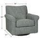 Ashley Renley Swivel Glider Accent Chair in Ash, , large