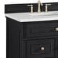 James Martin Vanities Lorelai 36" Single Vanity in Black Onyx with 3 cm White Zeus Quartz Top, , large