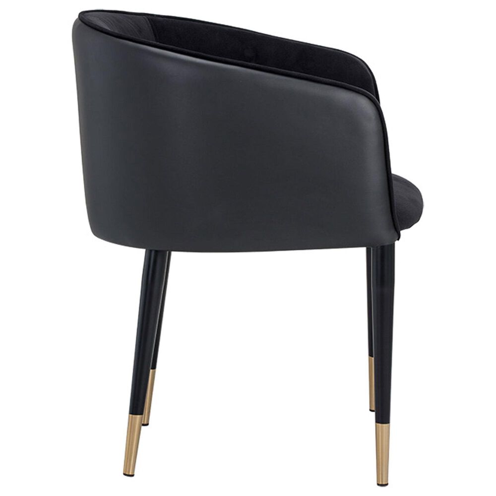 37B Asher Dining Chair in Black and Gold, , large