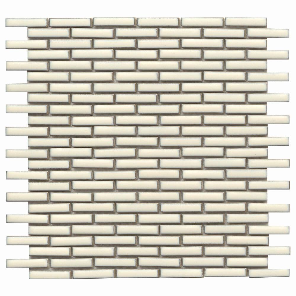 Emser Regala Bequest 1" x 2" Rectangle on 12" x 12" Glazed Porcelain Mosaic Sheet, , large