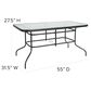 Flash Furniture Lila 7-Piece Patio Dining Set in Black, , large