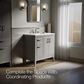 Kohler Seer 36" Single Bathroom Vanity in Mohair Grey with 3 cm Pure White Quartz Top and Rectangular Sink, , large