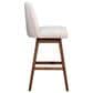 Blue River Amalie Swivel Barstool Stool with Beige Cushion in Brown Oak, , large