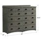 Hawthorne Furniture Oak Park 12 Drawer Dresser in Pewter, , large