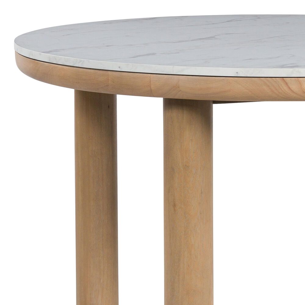 Ashley Sawdyn Dining Table in Light Brown and White - Table Only, , large