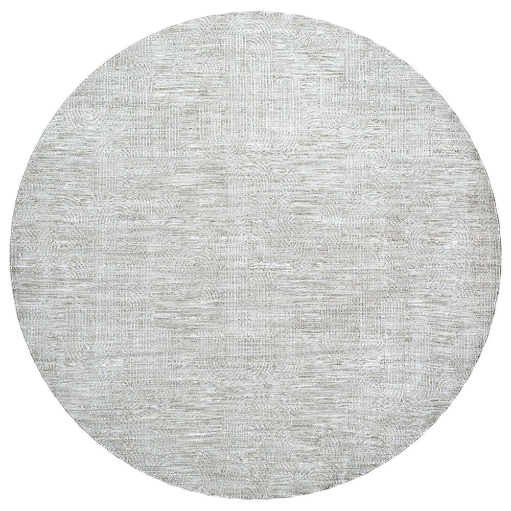 Surya Masterpiece MPC-2311 Medium Gray, Light Gray and Cream 6"7" Round Area Rug, , large