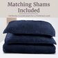 Timberlake 3-Piece Velvet Queen Quilt Set in Navy, , large
