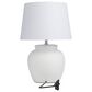Maple and Jade Cement Table Lamp in White, , large