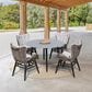 Blue River Kylie 47" Outdoor Round Dining Table in Grey and Dark Eucalyptus, , large