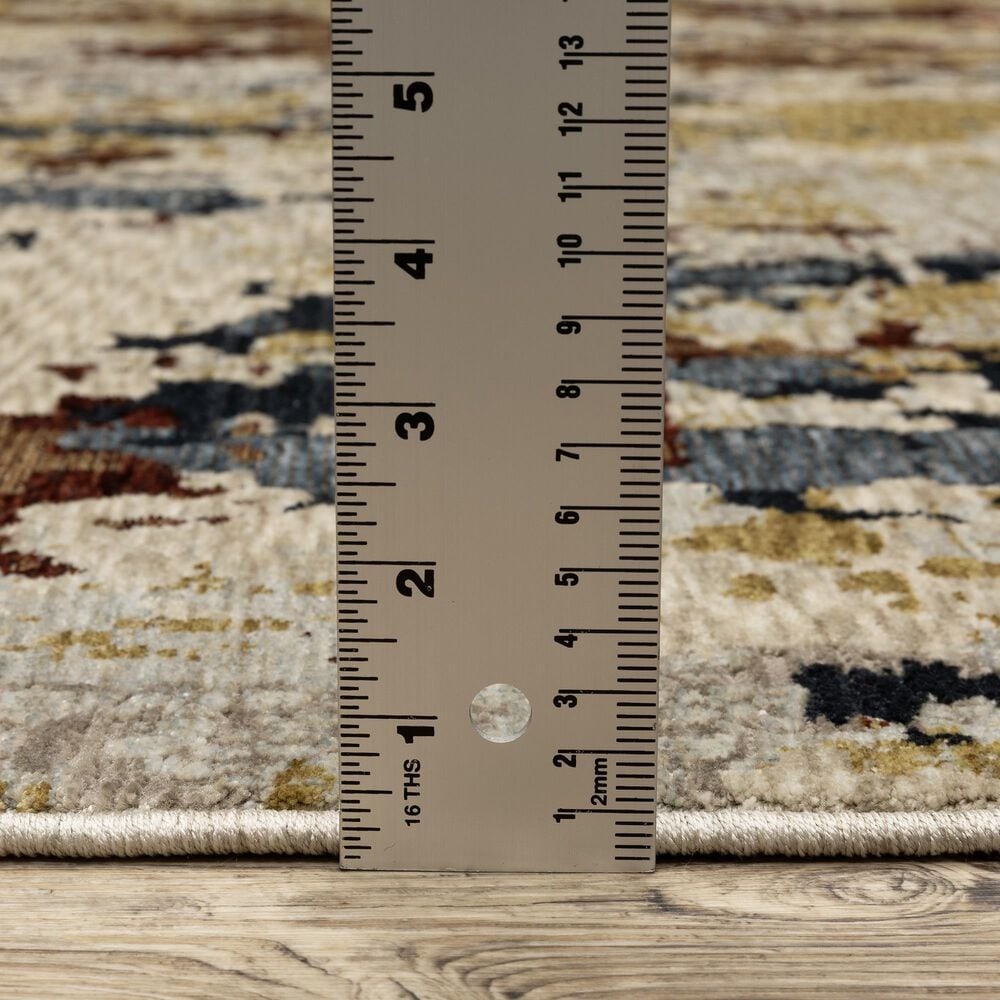 Oriental Weavers Capella Abstract Beige and Multicolor 6&#39;7&quot; x 9&#39;6&quot; Area Rug, , large