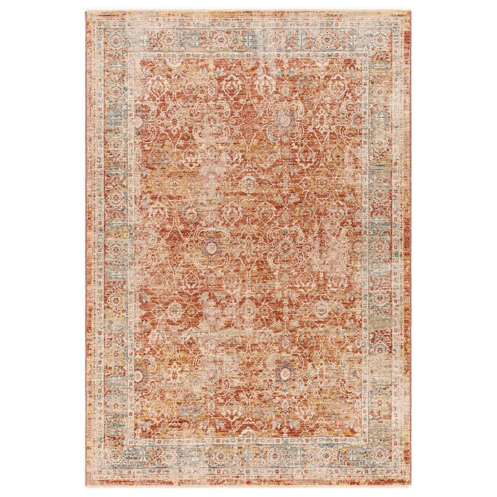 Surya Aspendos 2"7" x 3"11" Rust, Burgandy, Dusty Pink, Blue, Mustard, Taupe, Gray, Black and Cream Area Rug, , large