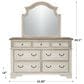 Ashley Realyn Dresser and Mirror in Chipped White and Brown, , large