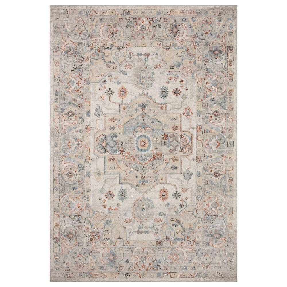 Loloi II Odette 11"2" x 15"7" Ivory and Multicolor Area Rug, , large