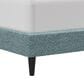 Richlands Furniture Demore King Platform Bed with Light Aqua Blue Upholstery in Black, , large