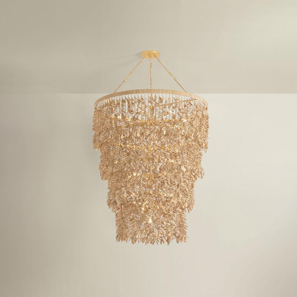 Troy Lighting Naxos 18-Light Chandelier in Vintage Gold Leaf, , large