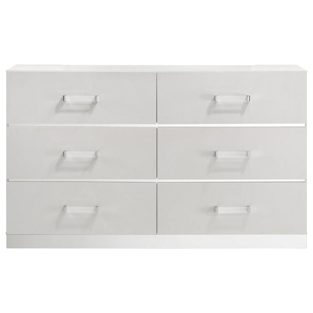 New Heritage Europa 6-Drawer Dresser in White, , large