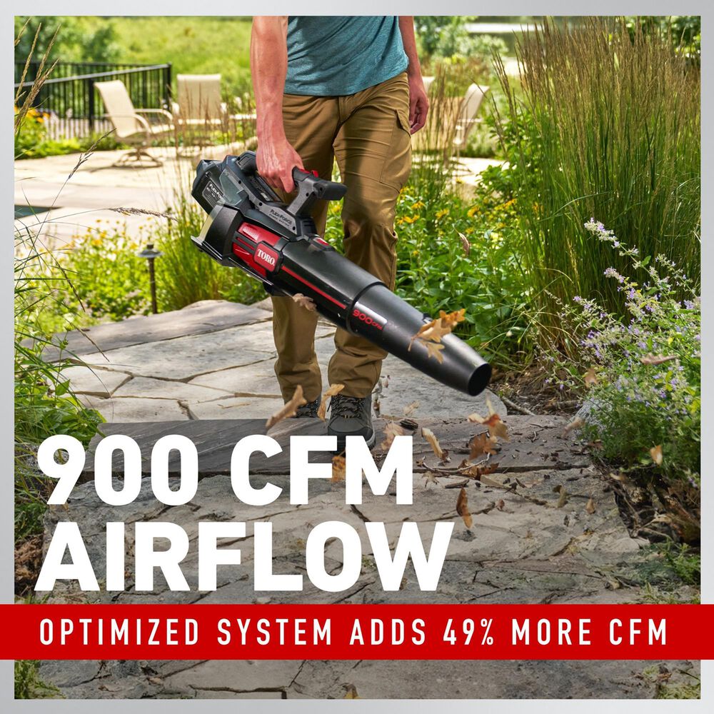 Toro 900 CFM Brushless Leaf Blower with 4.0Ah Battery in Red, , large
