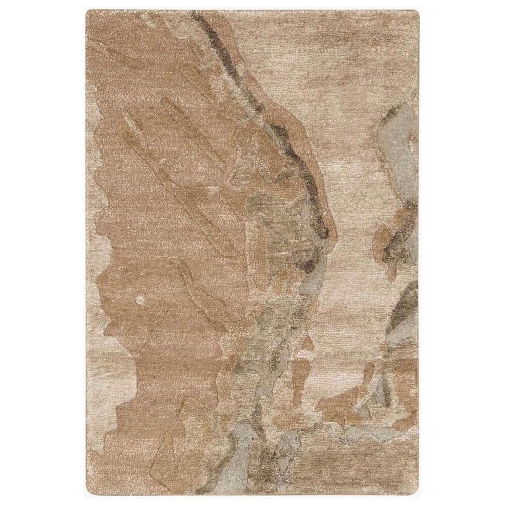 Nourison Silk Shadows 2" x 3" Beige and Silver Area Rug, , large