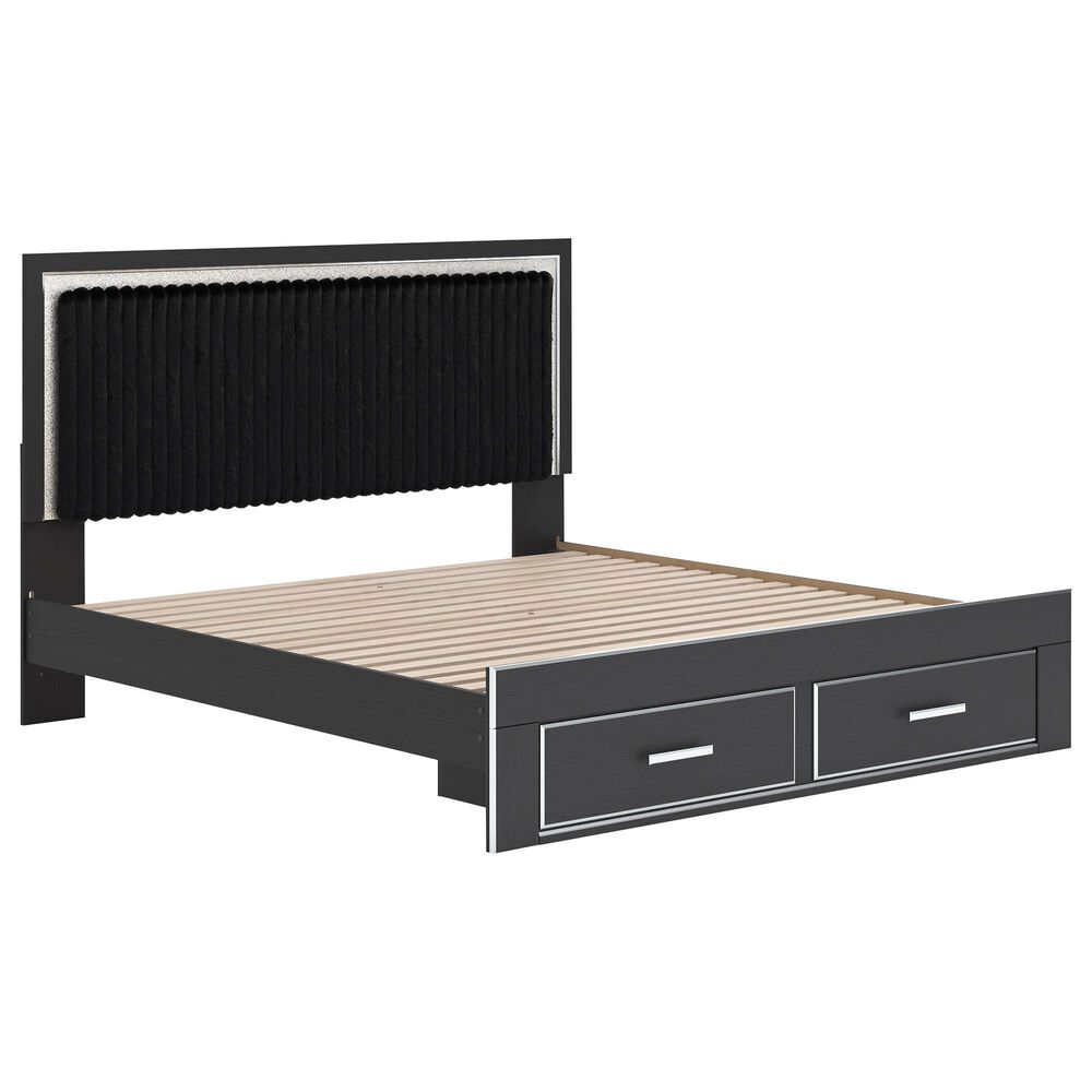 Ashley Zuraleus 3-Piece King Storage Bedroom Set in Matte Black, , large
