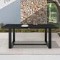 Blue River Felicia Outdoor Patio Dining Table in Black - Table Only, , large